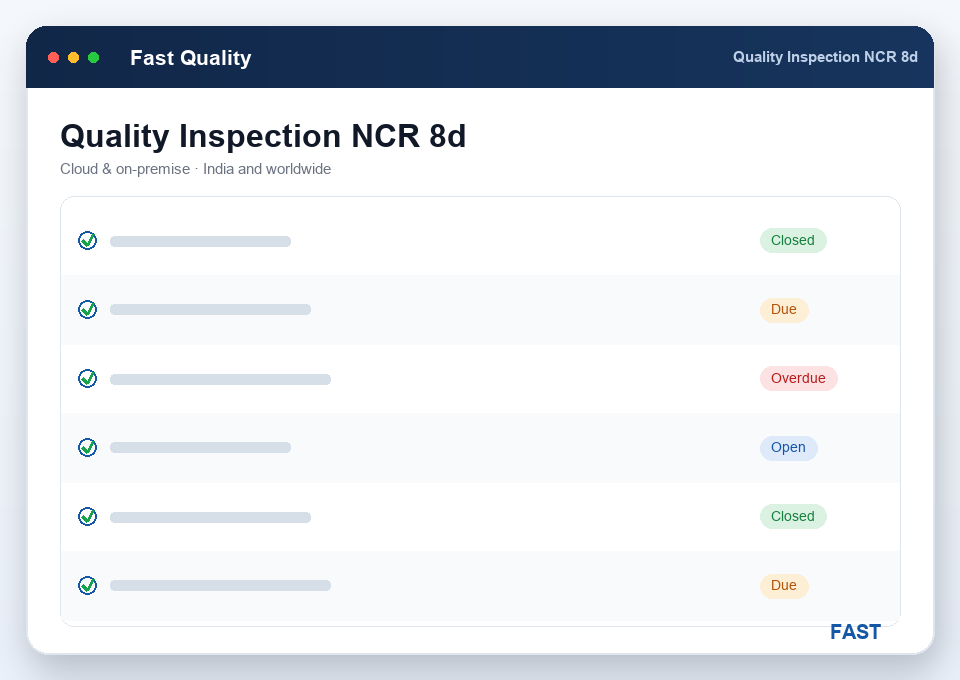 Inspector dispositioning a lot and opening an 8D corrective action